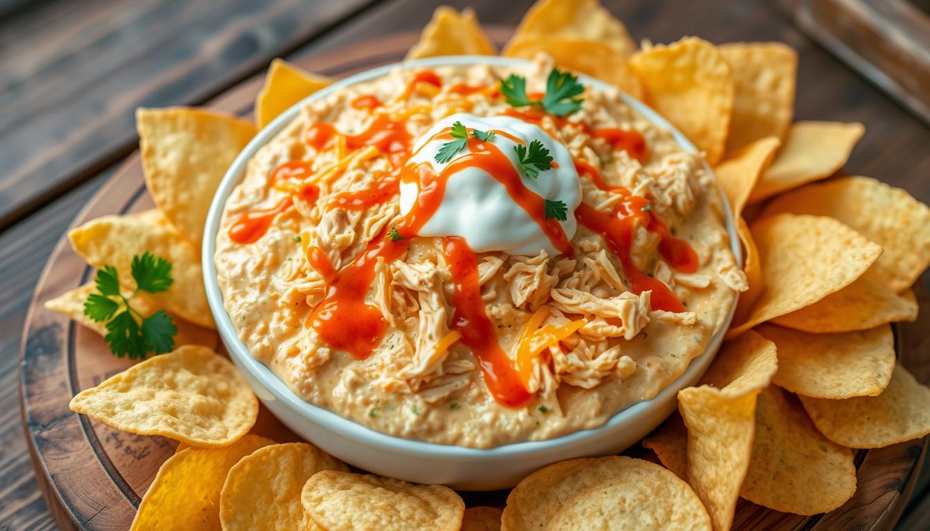 healthy buffalo chicken dip