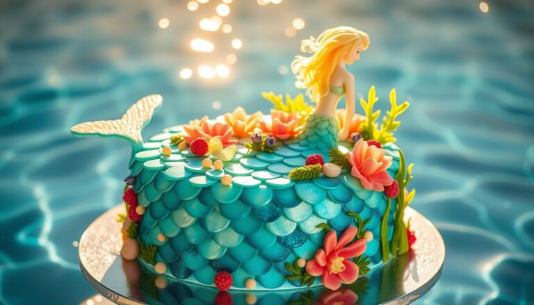 healthy mermaid cake